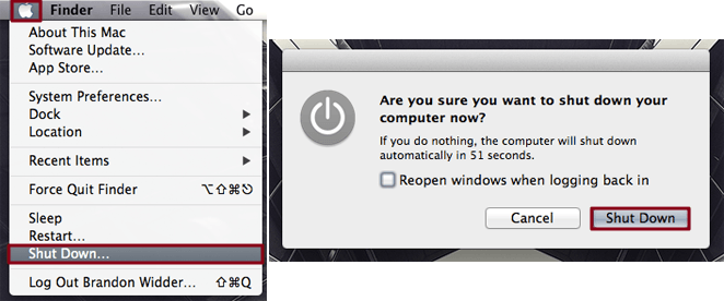 Shutdown app in mac desktop